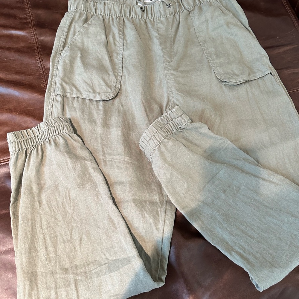 C&C California Olive Green Pants with elastic at ankles